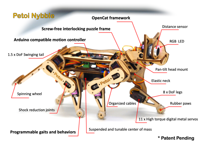 Petoi the laser-cut robotic cat